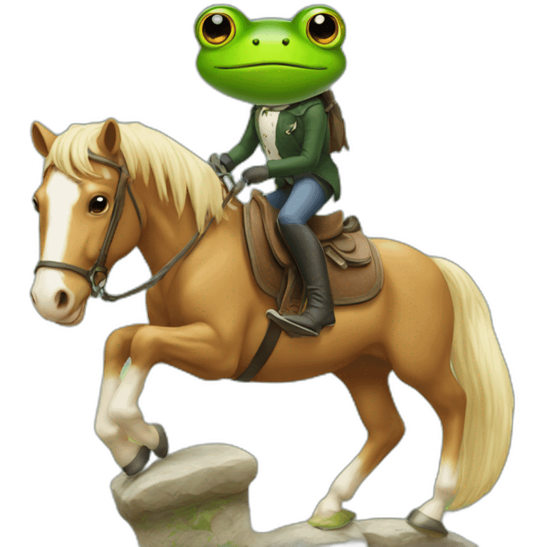 frog on top of a horse emoji