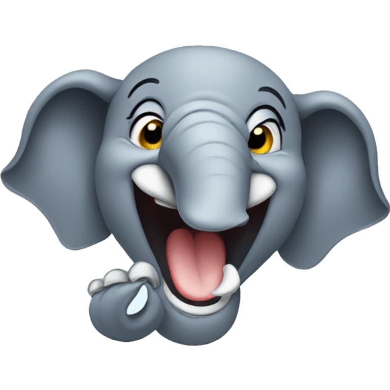 Elephant laughing emoji