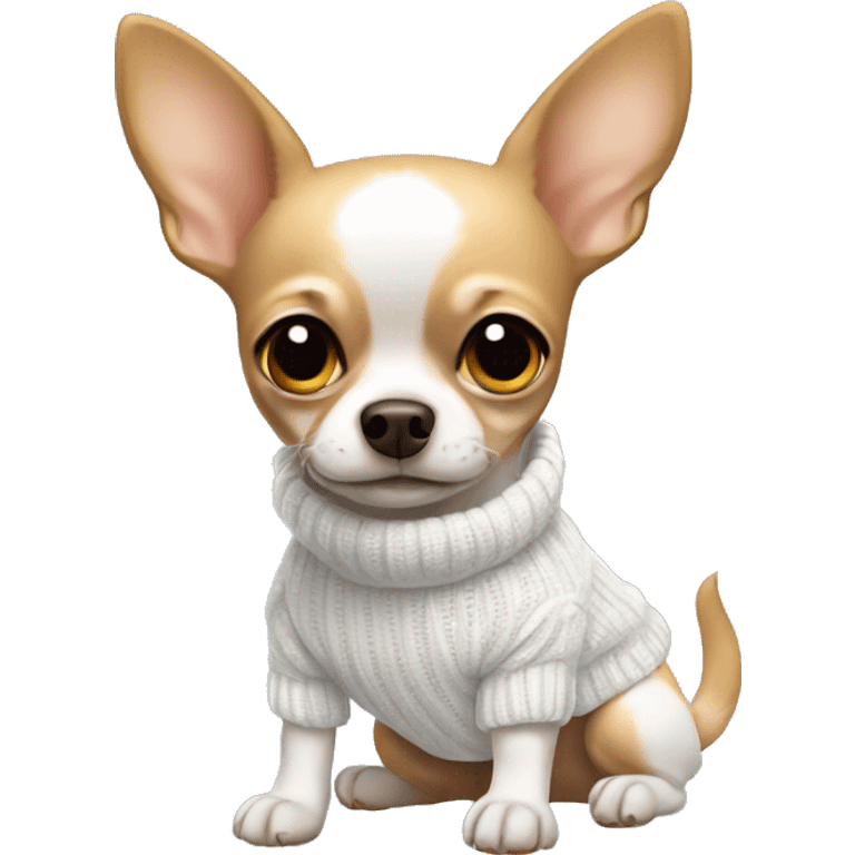 Chihuahua with white sweater emoji