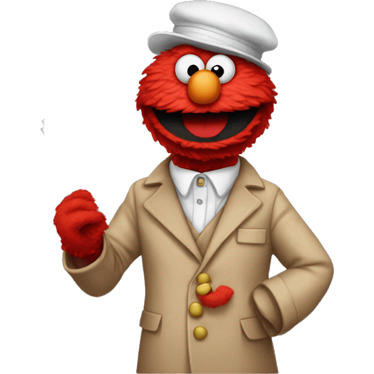 elmo dressed as a dealer emoji