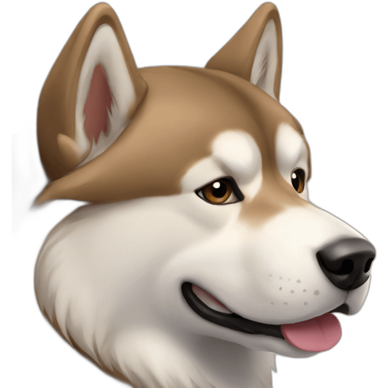 Light Brown malamute emoji