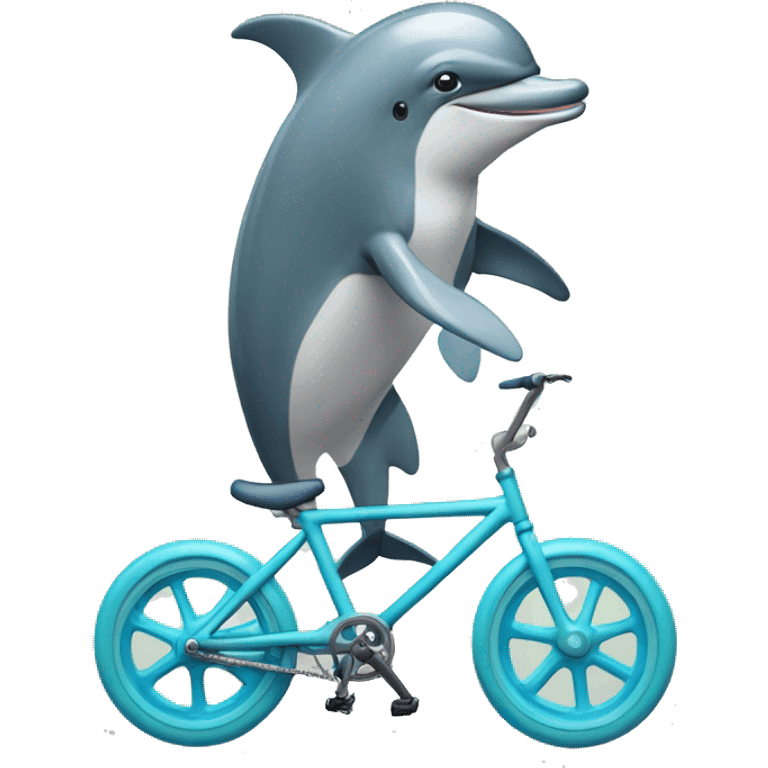 Dolphin riding a bike emoji