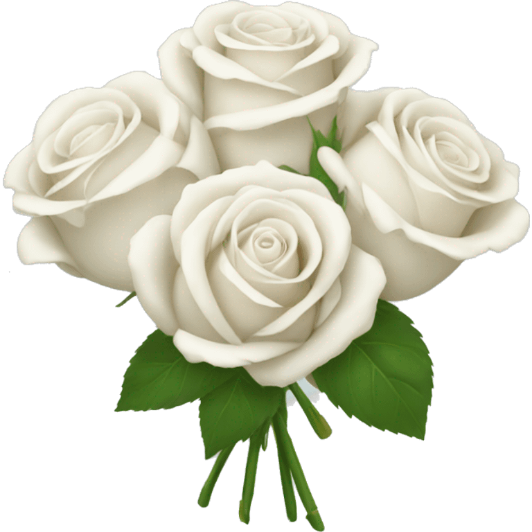 white rose bouquet emoji