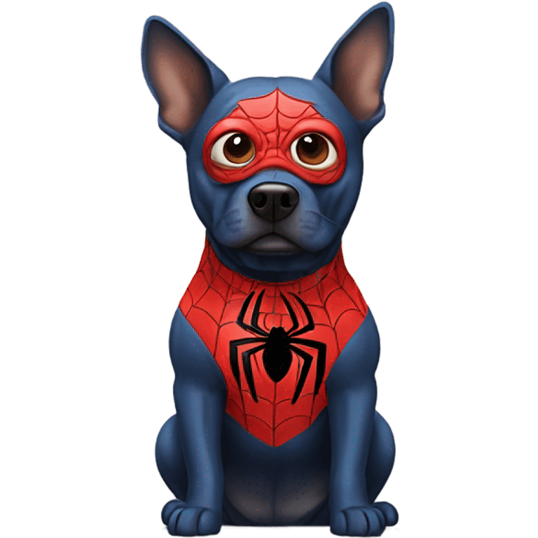 DOG in SPIDER MAN mask emoji