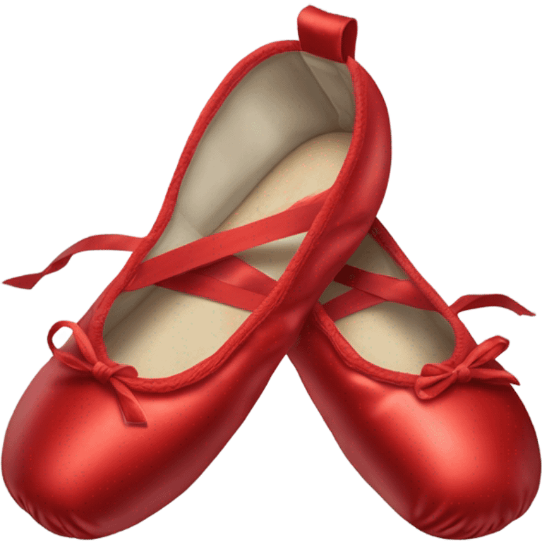 red ballet shoes emoji