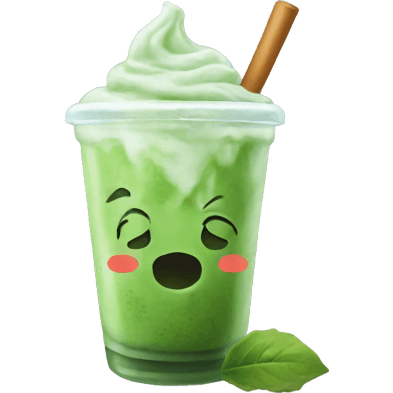 Iced matcha emoji