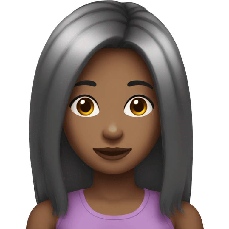 girl black hair emoji