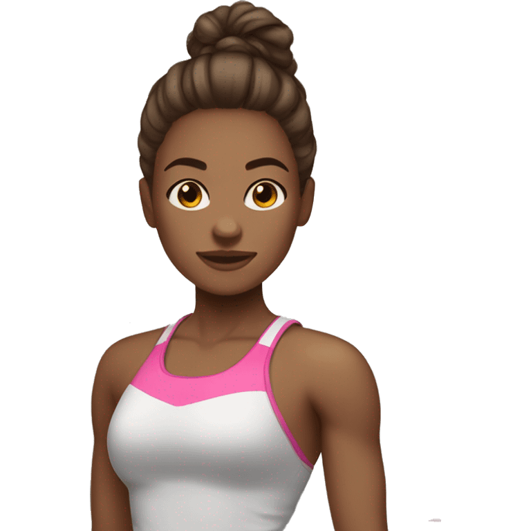 Gym girl brown Hair  emoji