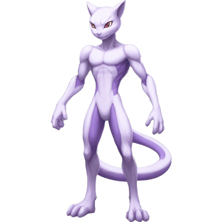 Anthro Mewtwo-Pokémon full body emoji