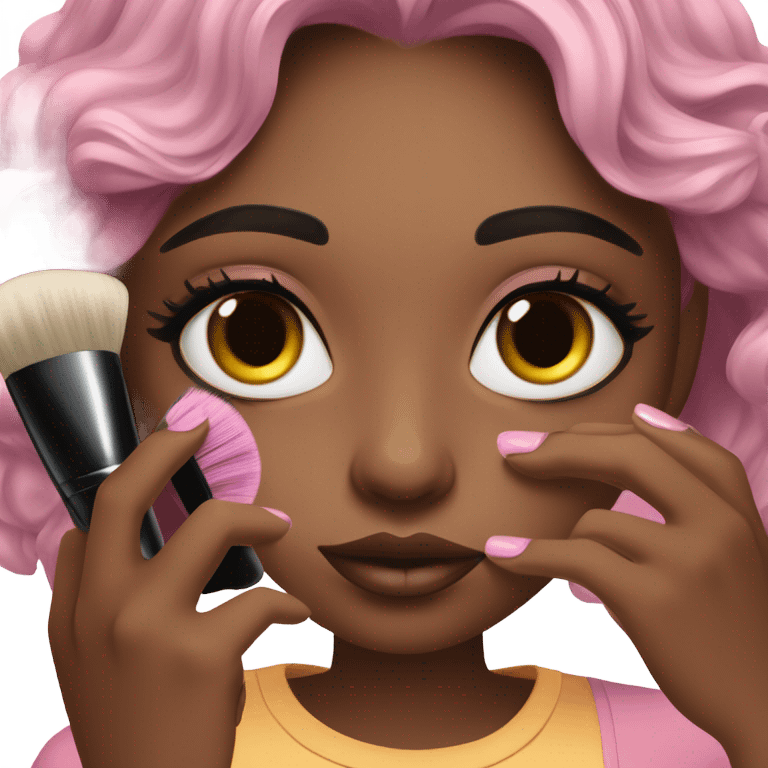 Girl doing Makeup emoji