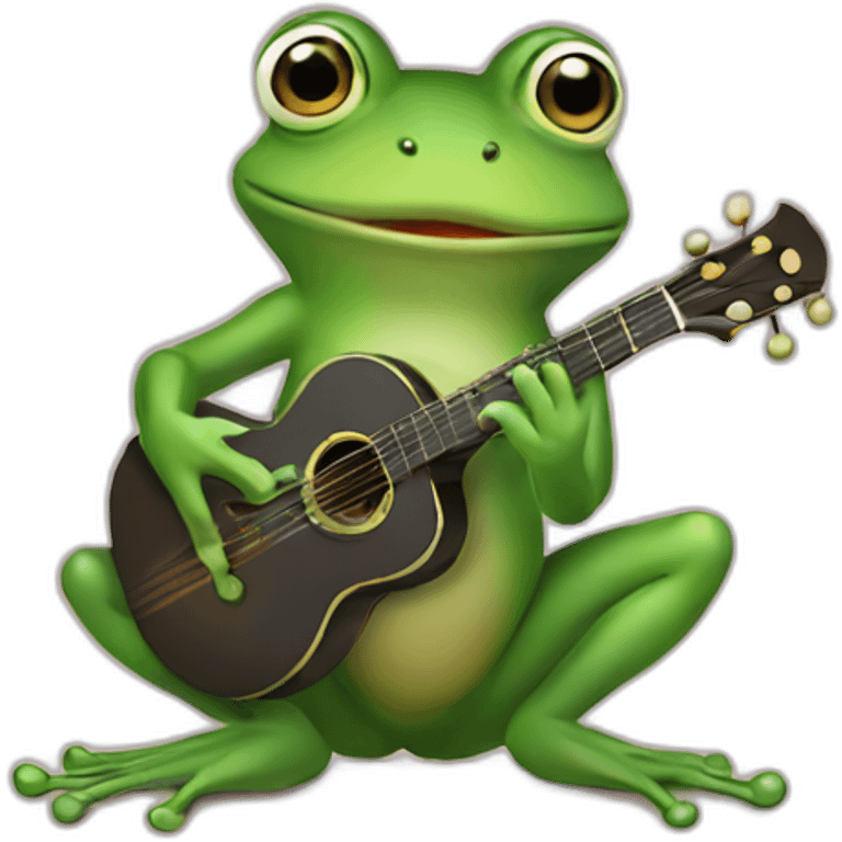 frog playing music emoji