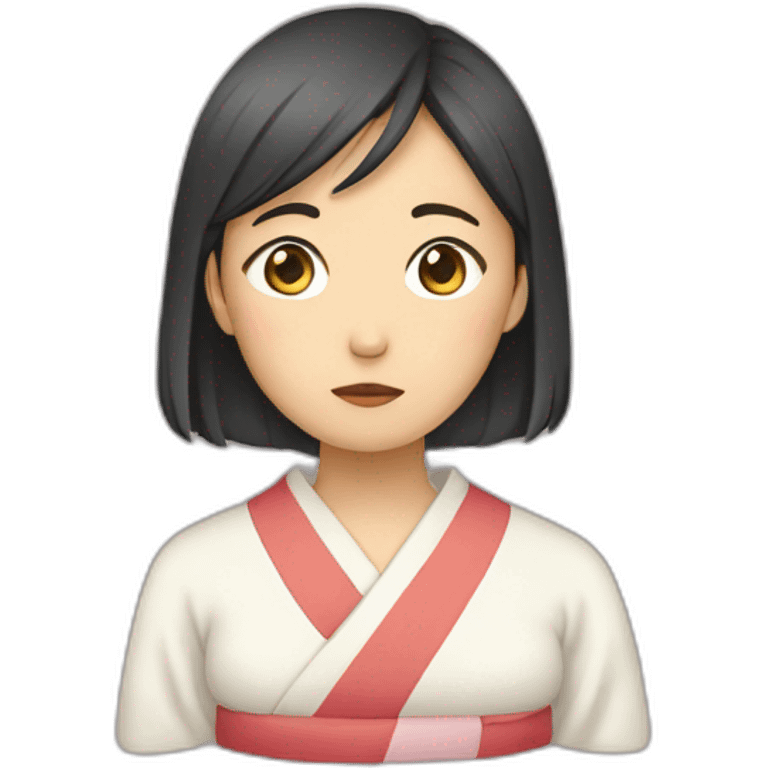 Japanesev woman sad emoji