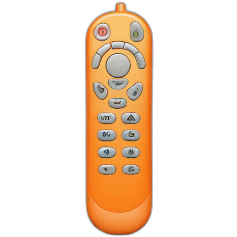 Remote control in orange colour  emoji