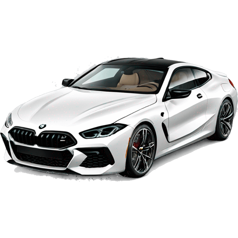 white bmw m8 emoji