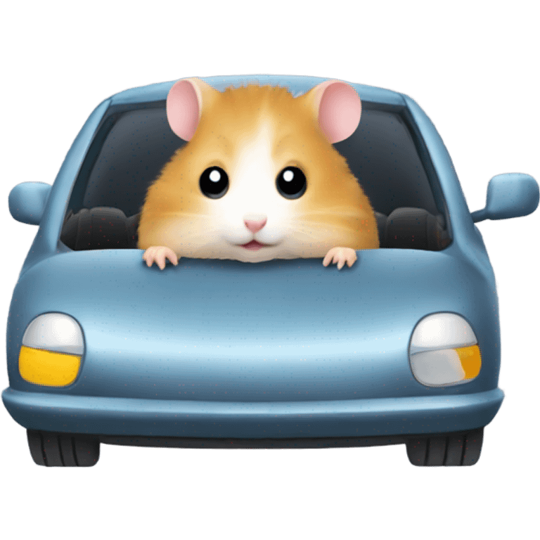 Hamster in a car emoji