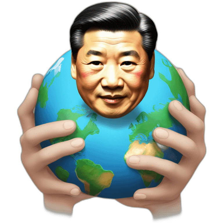 Xi Jinping holds the earth in his hands emoji