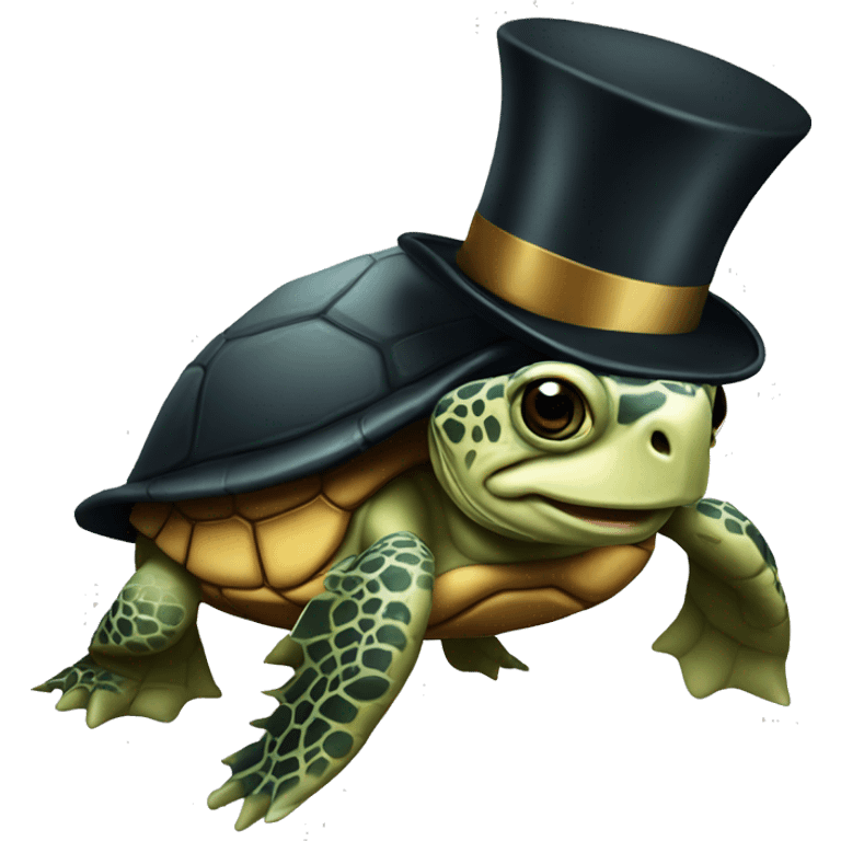 Top hat turtle  emoji