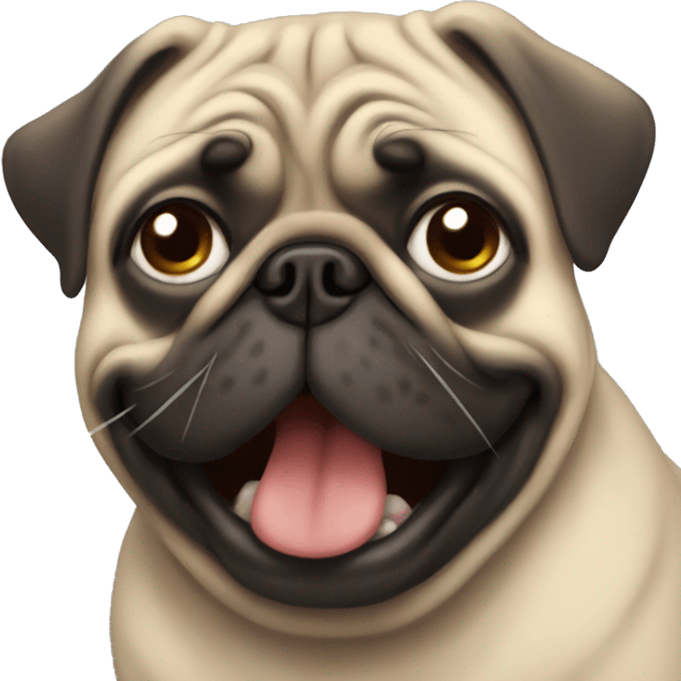 Pug crying emoji