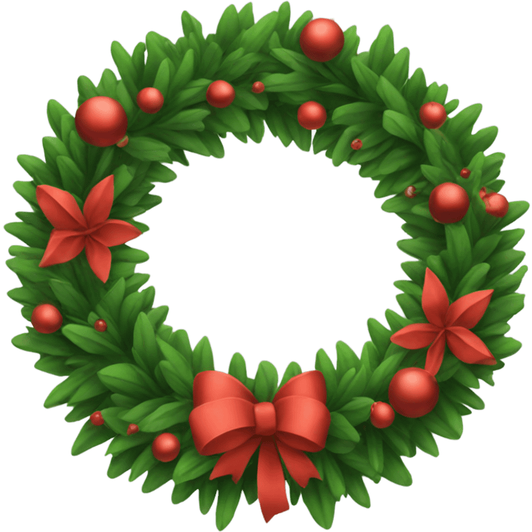 Christmas wreath emoji