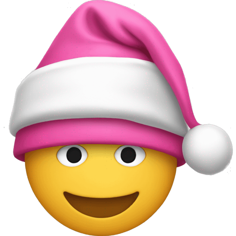 Pink Santa hat emoji