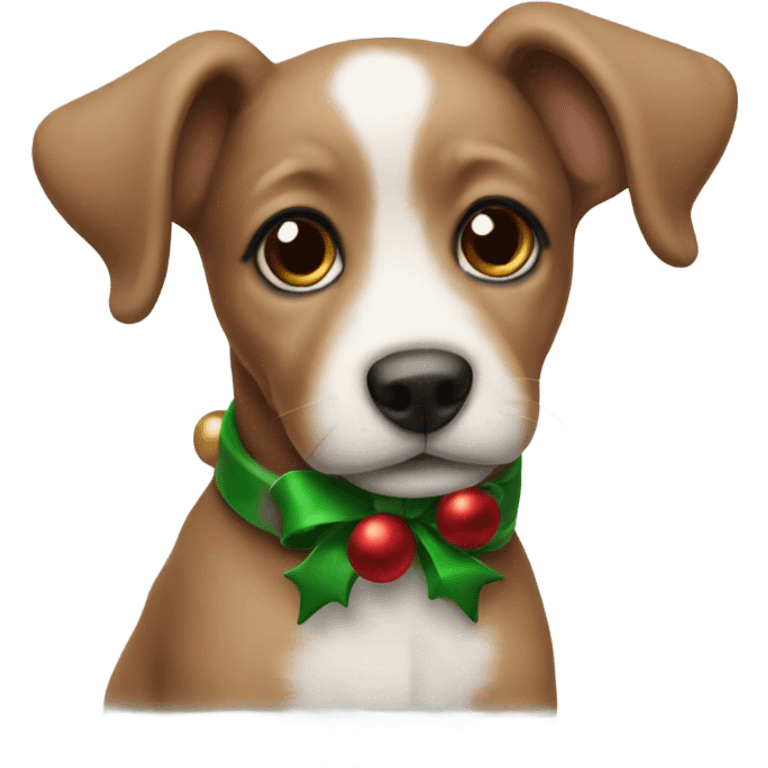 Christmas puppy emoji