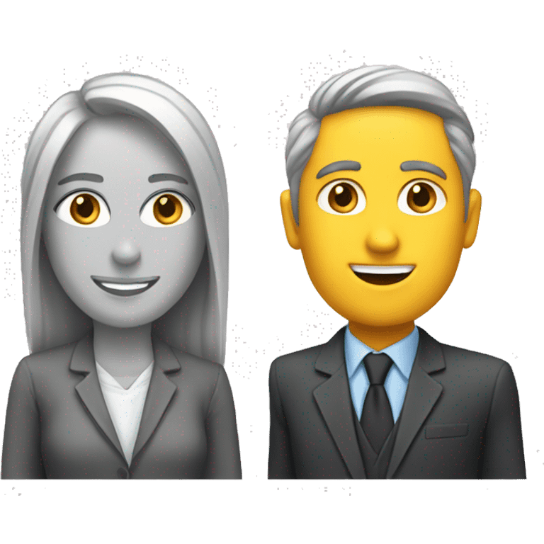 one to one corporate two people emoji