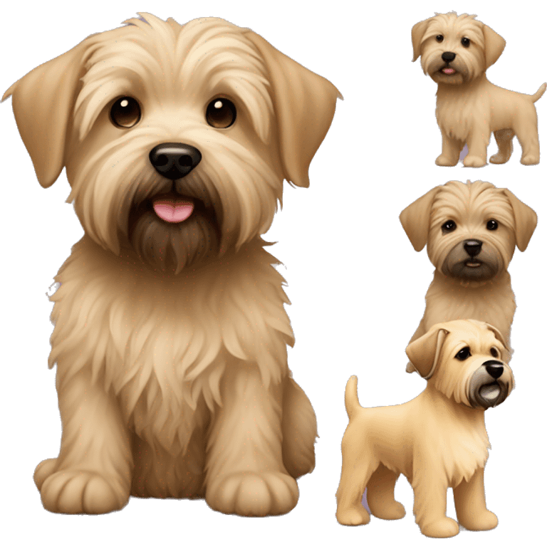 Tan Cairn and wheaten terrier girl puppy emoji