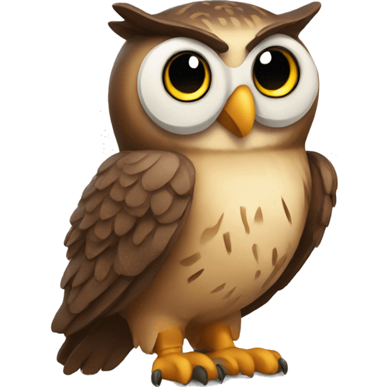 owl with chip emoji