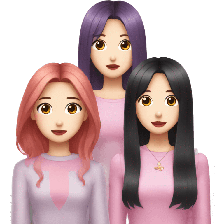 Lisa and jisoo and jennie and rose emoji