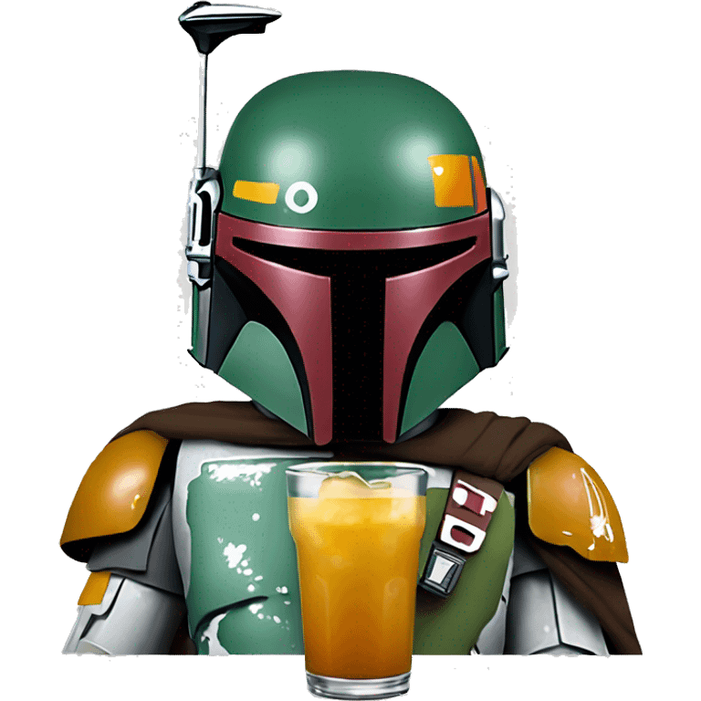 Boba fett drinking boba emoji