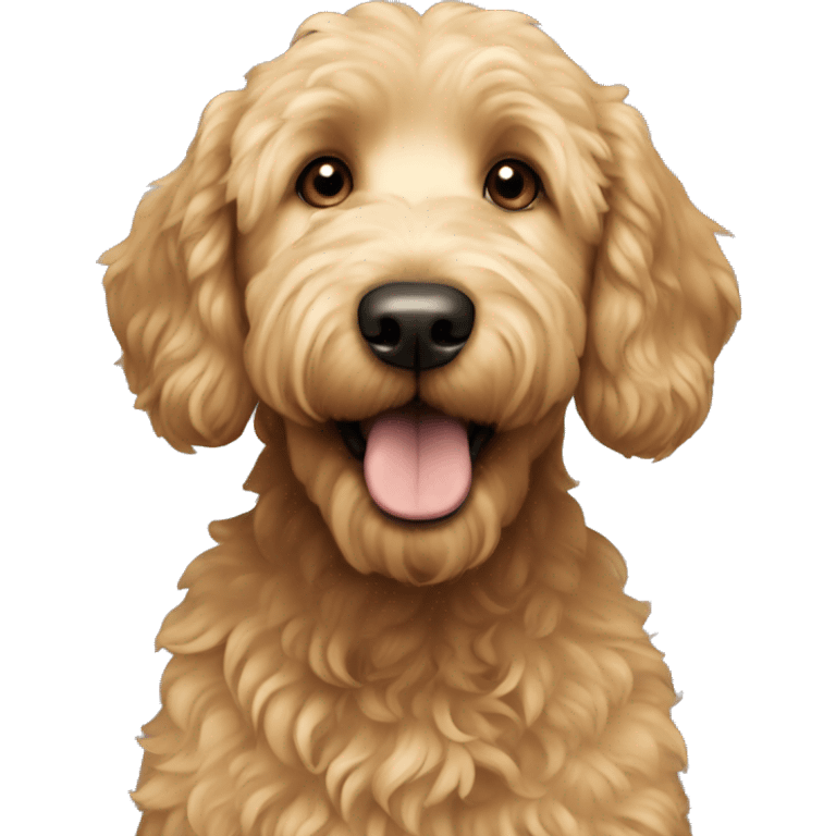 Golden doodle dog emoji