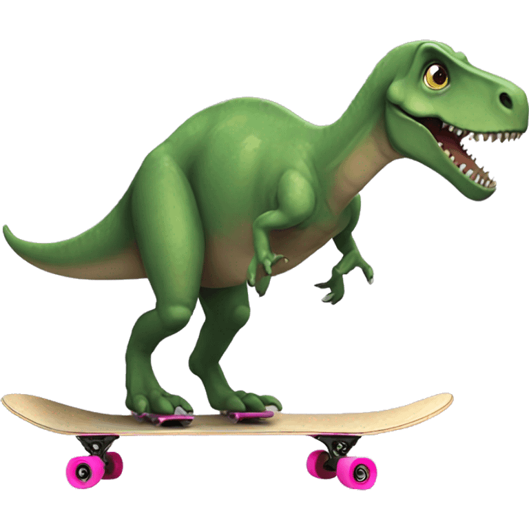 Dinosaur skate boarding  emoji