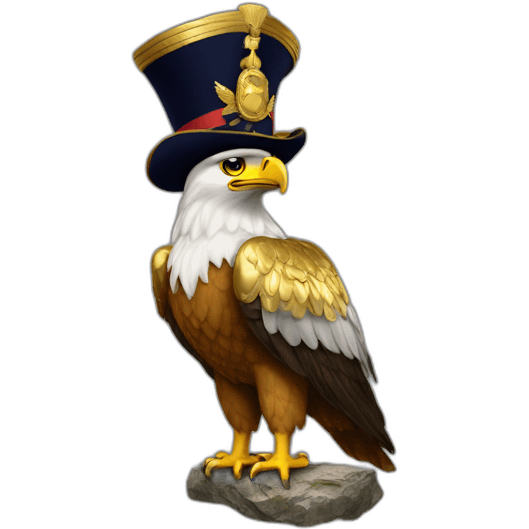 golden imperial eagle with napoleon hat emoji