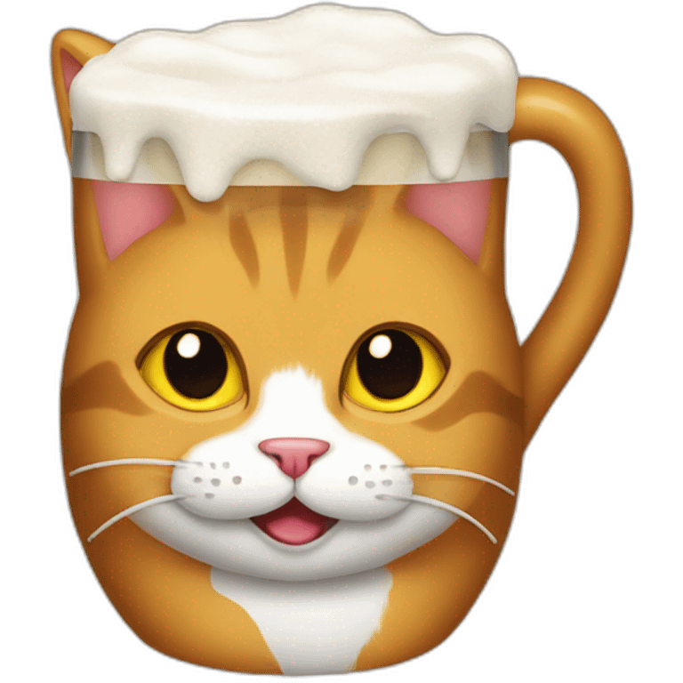 Cat beer emoji