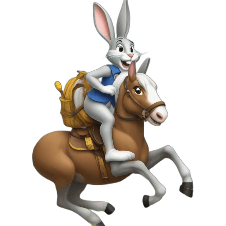 bugs bunny on a horse emoji