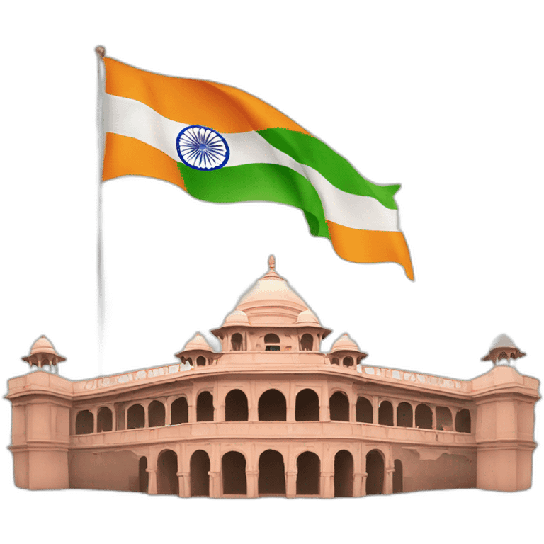 republic day india flag hosting emoji