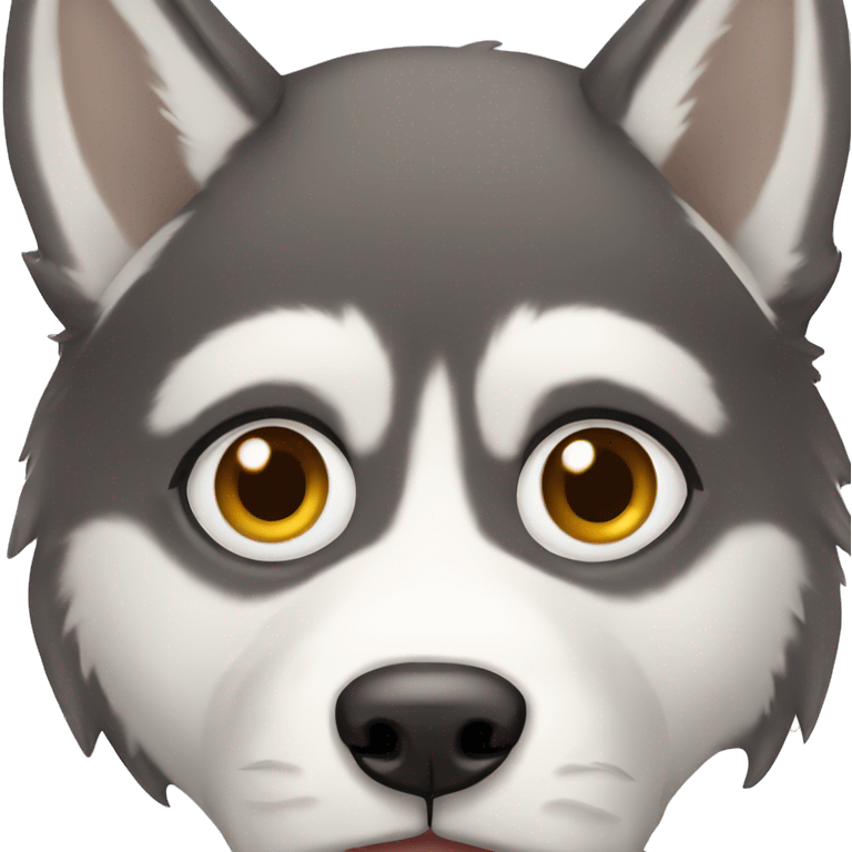 Husky dog with brown eyes  emoji