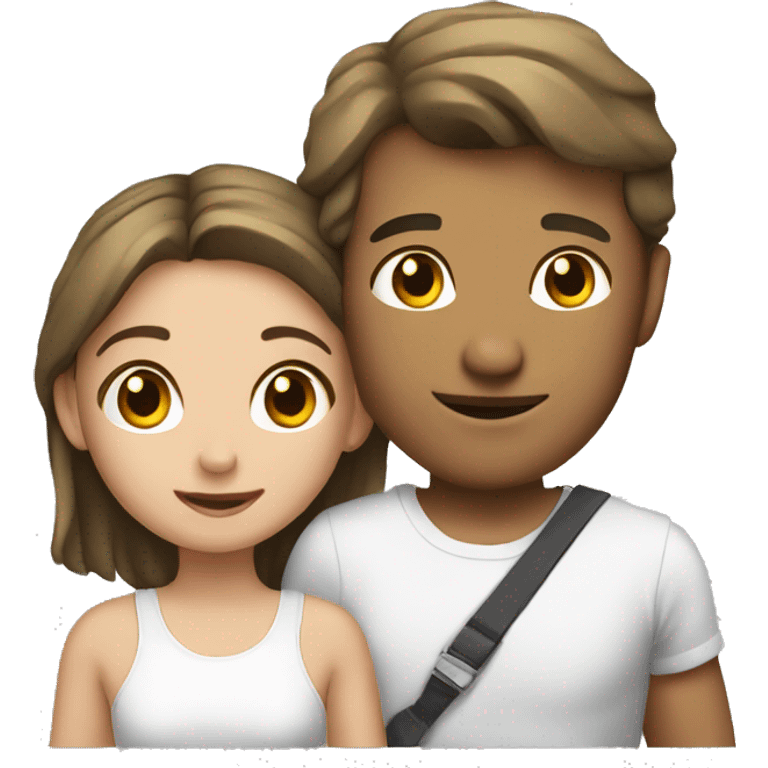 Trained man with cute girl emoji