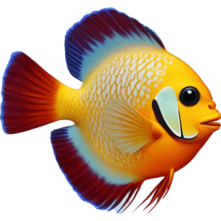 discus pigeon fish emoji