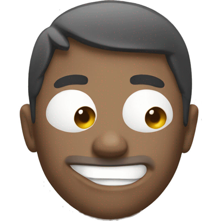 Normal emoji with a bit of white paint on its face emoji