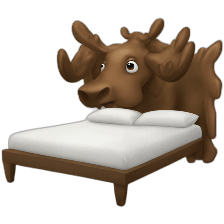 Moose shitting the bed emoji