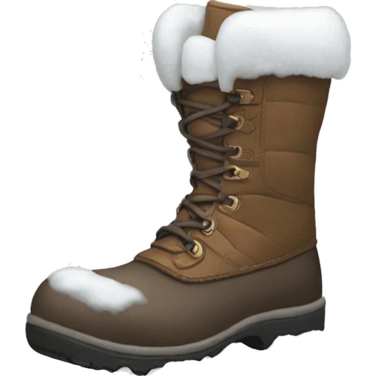 Boots with snow  emoji