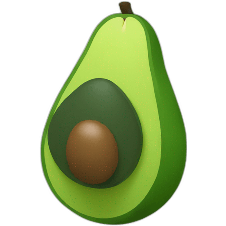 Avocado with body and ninja outfit, minimalistic emoji