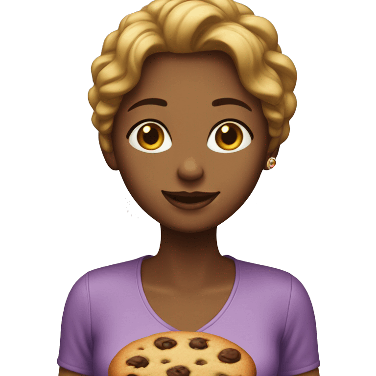 Una chica contends cookie  emoji