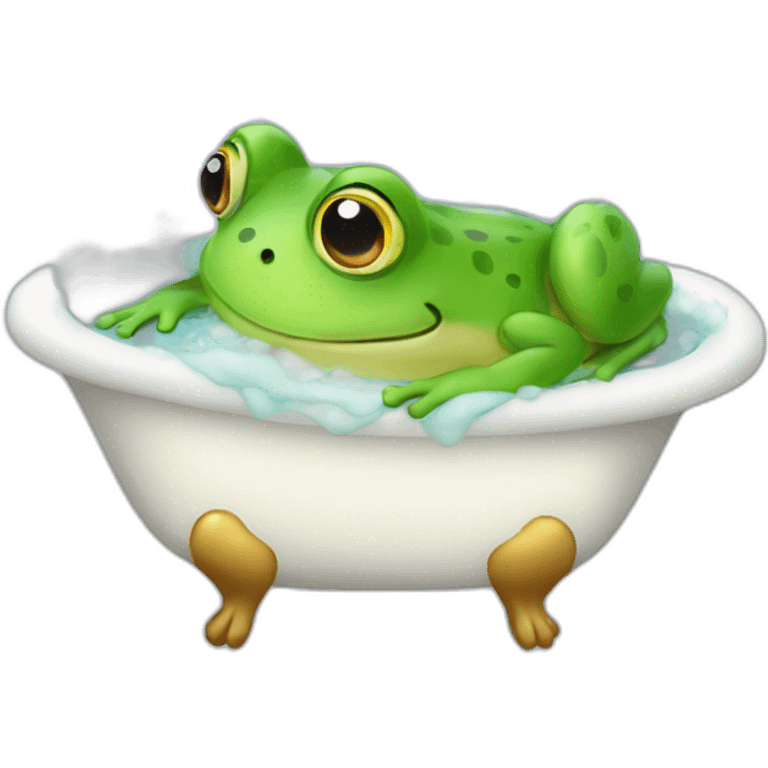 frog in a bubble bath emoji