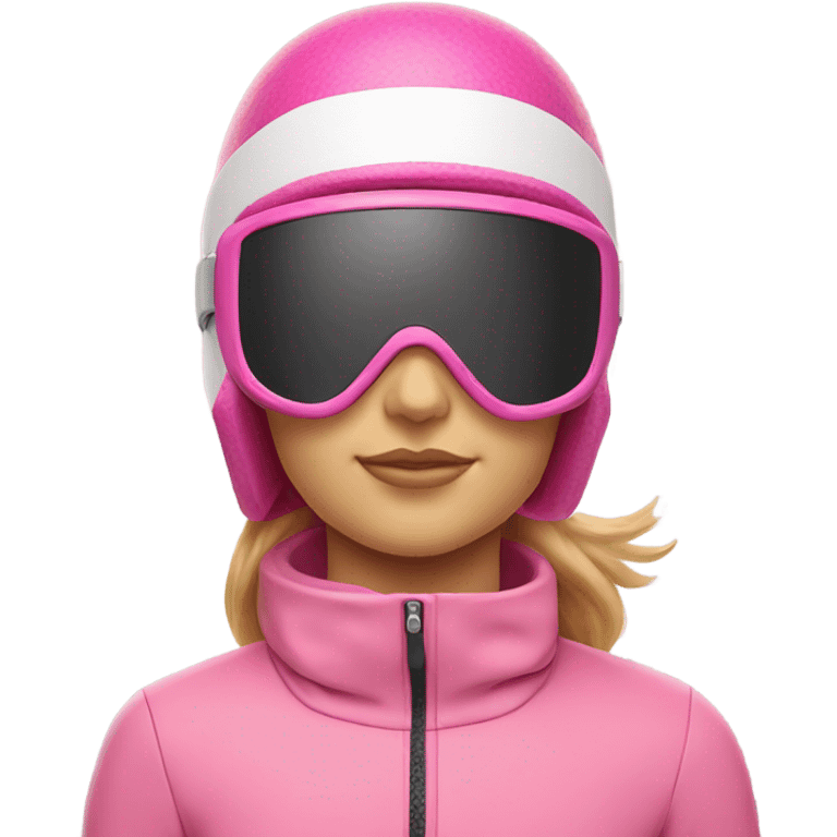 ski goggles pink emoji