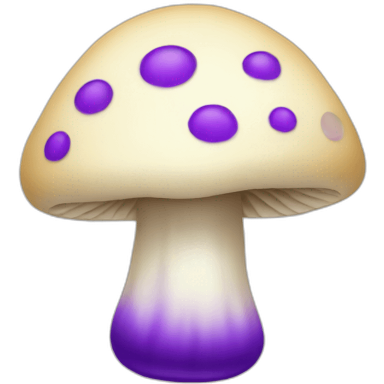 cream coloured mushroom with purple head emoji