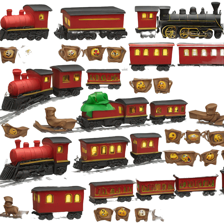 Christmas train set emoji