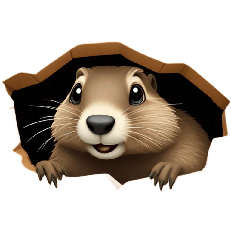 Good morning groundhog emoji