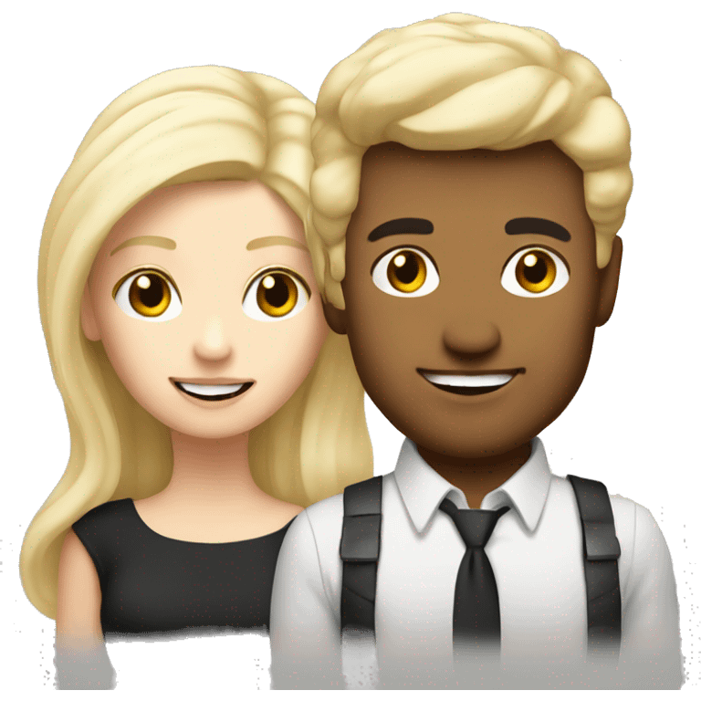 blondie man with blondie girl emoji